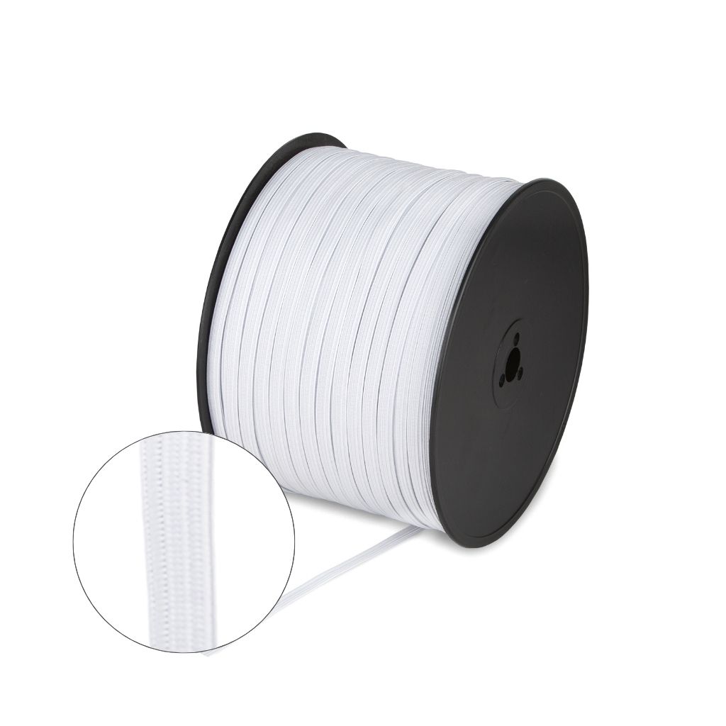 Elástico 7mm trencilla blanco